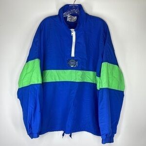 Vintage Perth Sports Club Australia Blue Green Pullover Lightweight Jacket XL